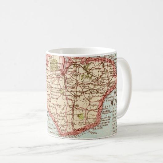 ワイト島地図マグ コーヒーマグカップ (正面右)