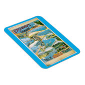 ワイト島，イングランド，ガーデン島，旅行 マグネット (右側)