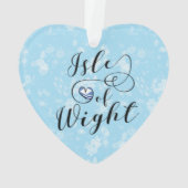 ワイト州旗のハート オーナメント (裏面)