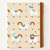 ワイドなルールドキュートなラマのスパイラル構成 ノートブック (裏面)