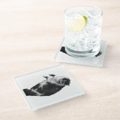 ワイドアイキャットフリップコースター ガラスコースター (アングル)