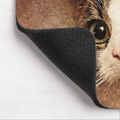 ワイドアイド子猫ポートレート |抽象芸術 |水彩 マウスパッド (コーナー)