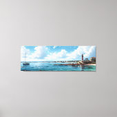 ワイドアシースケッ地中海のプ湾 キャンバスプリント (正面)