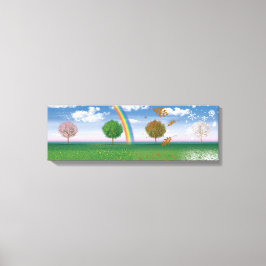 ワイドキャンバス印刷の四季のデジタルアート キャンバスプリント