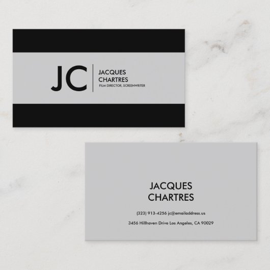 ワイドスクリーンの映画館のモダンなモノグラムのプロフェッショナル 名刺 (正面/裏面)