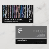 ワイドスクリーンの0425 -鉱物は縞で飾ります 名刺 (正面/裏面)