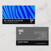 ワイドスクリーンの147 -波状の青 名刺 (正面/裏面)