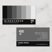 ワイドスクリーンの160 -色のブレンド-白への黒 名刺 (正面/裏面)