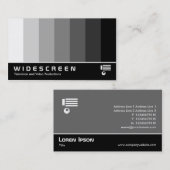 ワイドスクリーンの162 -色のブレンド-黒への白 名刺 (正面/裏面)