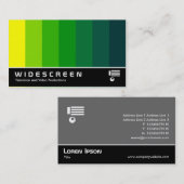 ワイドスクリーンの163 -色のブレンド- Dkの緑への黄色 名刺 (正面/裏面)
