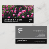 ワイドスクリーン0473 – ピンクのチューリップのベッド 名刺 (正面/裏面)