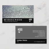 ワイドスクリーン0486 – ガラス上の水滴01 名刺 (正面/裏面)