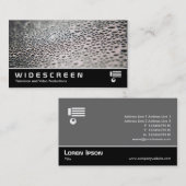 ワイドスクリーン0487 – ガラス上の水滴02 名刺 (正面/裏面)