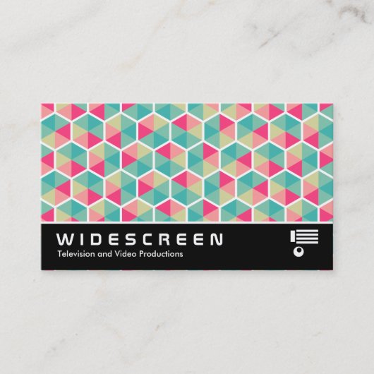 ワイドスクリーン0511 – 六角形パターン02 名刺 (正面)