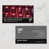 ワイドスクリーン0516 -白熱［赤熱］光を放つキーボード 名刺 (正面/裏面)