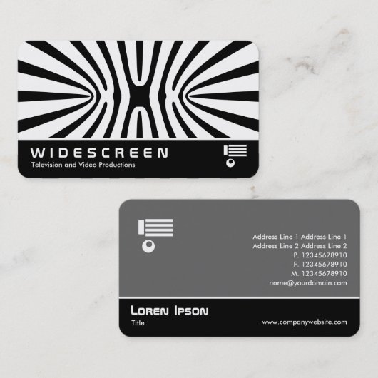 ワイドスクリーン0536 - HCフラクタル抽象芸術140717 名刺 (正面/裏面)