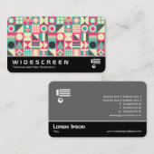 ワイドスクリーン0539 -抽象芸術正方形110419 名刺 (正面/裏面)