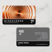 ワイドスクリーン0545 -ロング春オレンジ 名刺 (正面/裏面)