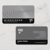 ワイドスクリーン0546 -リングや輪 – 灰色 名刺 (正面/裏面)