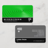 ワイドスクリーン0547 -リングや輪 – 緑 名刺 (正面/裏面)