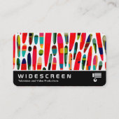 ワイドスクリーン0556 – カラーのコラージュされたスプラッシュ150222 名刺 (正面)