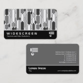 ワイドスクリーン0558 -抽象芸術100624 – 灰色の階調 名刺 (正面/裏面)