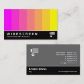 ワイドスクリーン159 – カラーブレンド – マゼンタからイエロー 名刺 (正面/裏面)