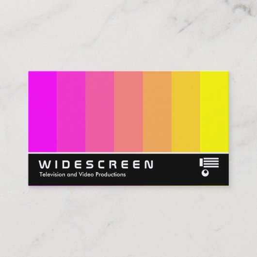 ワイドスクリーン159 – カラーブレンド – マゼンタからイエロー 名刺 (正面)