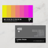 ワイドスクリーン161 – カラーブレンド – マゼンタに黄色 名刺 (正面/裏面)