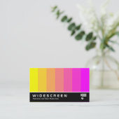 ワイドスクリーン161 – カラーブレンド – マゼンタに黄色 名刺 (スタンド正面)