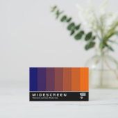 ワイドスクリーン166 – カラーブレンド – ダークブルーからオレンジ 名刺 (スタンド正面)