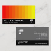 ワイドスクリーン175 – カラーブレンド – 赤から黄色 名刺 (正面/裏面)