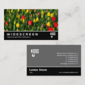 ワイドスクリーン206 -カラフルチューリップ 名刺 (正面/裏面)