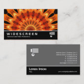 ワイドスクリーン272 – オレンジ色万華鏡のように千変万化するパターン 名刺 (正面/裏面)