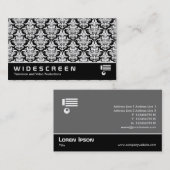 ワイドスクリーン345 – ダマスクパターン 名刺 (正面/裏面)