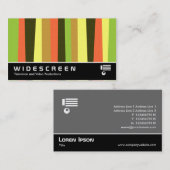 ワイドスクリーン396 – 不規則なストライプ 名刺 (正面/裏面)