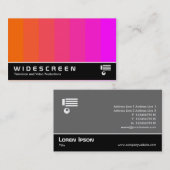 ワイドスクリーン 167 - カラー ブレンド - オレンジからマゼンタ 名刺 (正面/裏面)