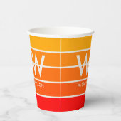 ワイドストライプのサンライズモノグラム個人パーティー 紙コップ (右)