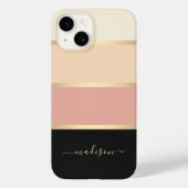 ワイドストライプのスモダンクリプト名 Case-Mate iPhoneケース (裏面)