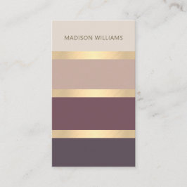 ワイドストライプクモダンラス金ゴールド 名刺