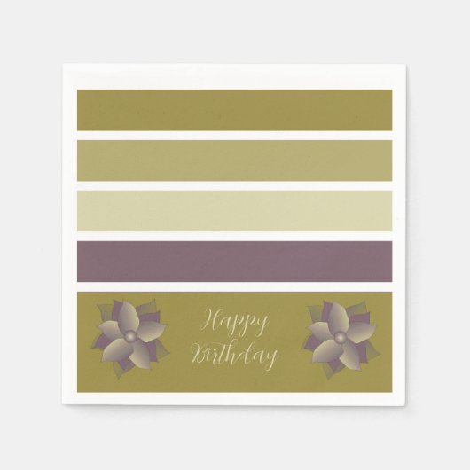 ワイドストライプデザイン スタンダードカクテルナプキン (正面)