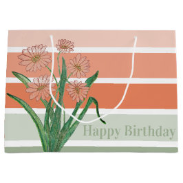 ワイドパステルストライプ ラージペーパーバッグ