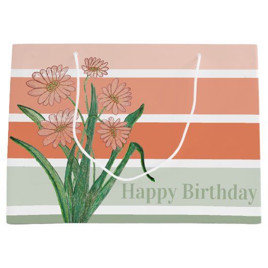 ワイドパステルストライプ ラージペーパーバッグ (正面)