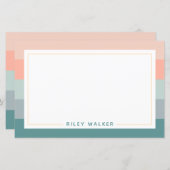 ワイドパーソナライズされたストライプ紙シック (正面/裏面)