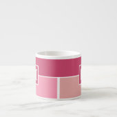 ワイドフェミニンストライプとモノグラム エスプレッソカップ (正面)