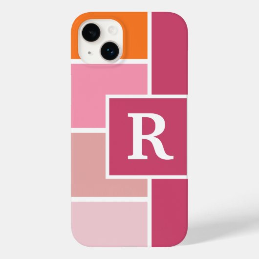 ワイドフェミニンストライプとモノグラム Case-Mate iPhoneケース (裏面)