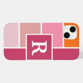 ワイドフェミニンストライプとモノグラム Case-Mate iPhoneケース (裏面 (横))