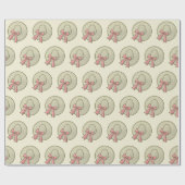 ワイドブリムドハットイエロー ラッピングペーパー (フラット)