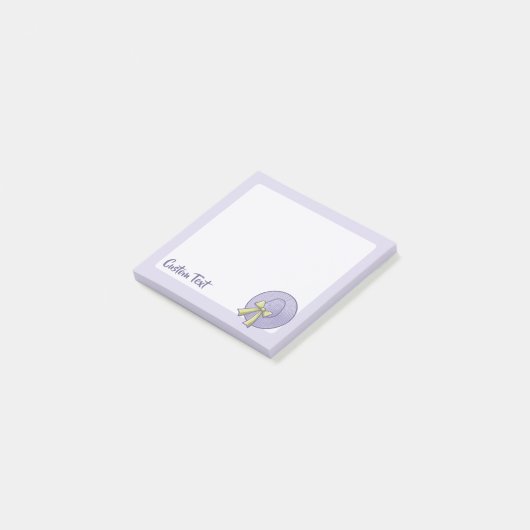 ワイドブリムドハット薄紫 ポストイット (アングル)