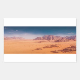 ワイドリム砂漠、ヨルダン 長方形シール
